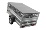 Einachsanhänger 230×125 UNITRAILER FORCE 230 KIPP mit Gitterwänden, H-0-Rahmen und grauer Plane-Neu