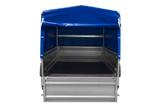 Einachsanhänger 230×125 UNITRAILER FORCE 230 KIPP mit H-800 Spriegel und blauer Plane-Neu