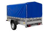 Einachsanhänger 230×125 UNITRAILER FORCE 230 KIPP mit H-800 Spriegel und blauer Plane-Neu