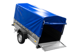 Einachsanhänger 230×125 UNITRAILER FORCE 230 KIPP mit H-800 Spriegel und blauer Plane-Neu