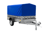 Einachsanhänger 230×125 UNITRAILER FORCE 230 KIPP mit H-800 Spriegel und blauer Plane-Neu