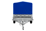 Einachsanhänger 230×125 UNITRAILER FORCE 230 KIPP mit H-800 Spriegel und blauer Plane-Neu