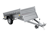 Einachsanhänger 230×125 UNITRAILER FORCE 230 KIPP mit H-800 Spriegel und blauer Plane-Neu