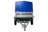 Einachsanhänger 230×125 UNITRAILER FORCE 230 KIPP mit H-800 Spriegel und blauer Plane-Neu
