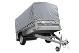 Einachsanhänger 230×125 UNITRAILER FORCE 230 KIPP mit H-800 Spriegel und grauer Hochplane-Neu