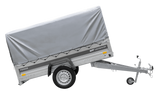 Einachsanhänger 230×125 UNITRAILER FORCE 230 KIPP mit H-800 Spriegel und grauer Hochplane-Neu