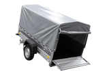 Einachsanhänger 230×125 UNITRAILER FORCE 230 KIPP mit H-800 Spriegel und grauer Hochplane-Neu