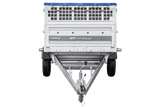 Einachsanhänger 264×125 UNITRAILER FORCE 264 KIPP mit Gitterwänden, H-0-Rahmen und blauer Plane-Neu
