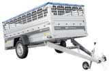 Einachsanhänger 264×125 UNITRAILER FORCE 264 KIPP mit Gitterwänden, H-0-Rahmen und blauer Plane-Neu
