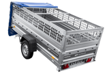Einachsanhänger 264×125 UNITRAILER FORCE 264 KIPP mit Gitterwänden, H-0-Rahmen und blauer Plane-Neu