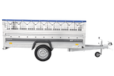 Einachsanhänger 264×125 UNITRAILER FORCE 264 KIPP mit Gitterwänden, H-0-Rahmen und blauer Plane-Neu
