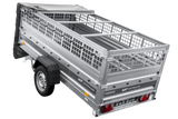 Einachsanhänger 264×125 UNITRAILER FORCE 264 KIPP mit Gitterwänden, H-0-Rahmen und grauer Plane-Neu