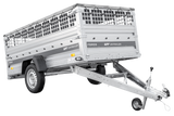 Einachsanhänger 264×125 UNITRAILER FORCE 264 KIPP mit Gitterwänden, H-0-Rahmen und grauer Plane-Neu