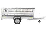 Einachsanhänger 264×125 UNITRAILER FORCE 264 KIPP mit Gitterwänden, H-0-Rahmen und grauer Plane-Neu