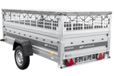 Einachsanhänger 264×125 UNITRAILER FORCE 264 KIPP mit Gitterwänden, H-0-Rahmen und grauer Plane-Neu