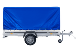 Einachsanhänger 264×150 UNITRAILER GARDEN 265 KIPP mit H-1100 Rahmen und blauer Plane-Neu