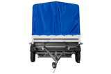 Einachsanhänger 264×150 UNITRAILER GARDEN 265 KIPP mit H-1100 Rahmen und blauer Plane-Neu
