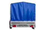 Einachsanhänger 264×150 UNITRAILER GARDEN 265 KIPP mit H-1100 Rahmen und blauer Plane-Neu