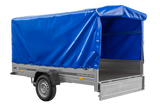 Einachsanhänger 264×150 UNITRAILER GARDEN 265 KIPP mit H-1100 Rahmen und blauer Plane-Neu