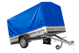 Einachsanhänger 264×150 UNITRAILER GARDEN 265 KIPP mit H-1100 Rahmen und blauer Plane-Neu