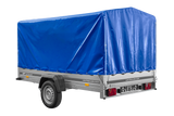 Einachsanhänger 264×150 UNITRAILER GARDEN 265 KIPP mit H-1100 Rahmen und blauer Plane-Neu