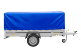 Einachsanhänger 264×150 UNITRAILER GARDEN 265 KIPP mit H-800 Rahmen und blauer Plane-Neu