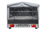 Einachsanhänger 264×150 UNITRAILER GARDEN 265 KIPP mit H-800 Rahmen und grauer Plane-Neu