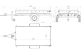 Einachsanhänger Unitrailer Garden Trailer 230 FD 230 x 125 cm mit Starrdeichsel 750 KG-Neu