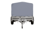 Einachsanhänger auf Blattfedern 200×125 UNITRAILER GARDEN 201/R KIPP mit H-800-Rahmen und grauer Plane-Neu
