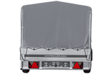 Einachsanhänger mit Blattfedern 264×125 UNITRAILER GARDEN 264/R KIPP mit H-800-Rahmen und grauer Plane-Neu
