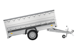 Einachsiger Anhänger auf Blattfedern 264×125 UNITRAILER FORCE 264/R KIPP mit BIS-Seitenwänden, H-0-Rahmen und grauer Plane-Neu