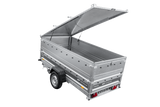 Einachsiger Anhänger auf Blattfedern 264×125 UNITRAILER FORCE 264/R KIPP mit BIS-Seitenwänden und Aluminiumabdeckung-Neu