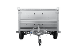 Einachsiger Anhänger auf Blattfedern 264×125 UNITRAILER GARDEN 264/R KIPP mit BIS-Seitenwänden und Aluminiumabdeckung-Neu