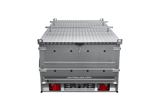 Einachsiger Anhänger auf Blattfedern 264×125 UNITRAILER GARDEN 264/R KIPP mit BIS-Seitenwänden und Aluminiumabdeckung-Neu