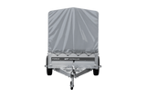 Einachsiger Anhänger mit Blattfedern 264×125 UNITRAILER FORCE 264/R KIPP mit H-1100 Rahmen und grauer Plane-Neu