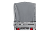 Einachsiger Anhänger mit Blattfedern 264×125 UNITRAILER FORCE 264/R KIPP mit H-1100 Rahmen und grauer Plane-Neu