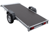 Einachsiger Anhänger mit Blattfedern 264×125 UNITRAILER FORCE 264/R KIPP mit H-1100 Rahmen und grauer Plane-Neu