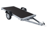 Einachsiger Anhänger mit Blattfedern 264×125 UNITRAILER FORCE 264/R KIPP mit H-800 Spriegel und blauer Plane-Neu