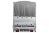 Einachsiger Federanhänger 230×125 UNITRAILER FORCE 230/R KIPP mit BIS-Seitenwänden, H-800-Rahmen und grauer Plane-Neu