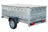 Faltbarer Anhänger GARDEN TRAILER 230 KIPP mit zusätzlichen Bordwänden, Stützrad und Flachplane-Neu