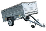 Faltbarer Pkw Anhänger Garden Trailer 230 KIPP mit zusätzlichen Bordwänden, Stützrad, Flachplane und Planenträgern]-Neu