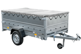 Faltbarer Pkw Anhänger Garden Trailer 230 KIPP mit zusätzlichen Bordwänden, Stützrad, Flachplane und Planenträgern]-Neu