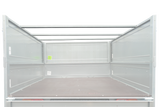 Autotransportanhänger auf Federn 230×125 UNITRAILER FORCE 230/R KIPP mit BIS-Seitenwänden, H-0-Rahmen und blauer Plane-Neu