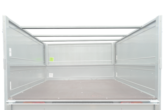 Kipper Pkw Anhänger Garden Trailer 230 KIPP [230 cm x 125 cm] mit Flachplane, Stützrad und Planenträger-Neu