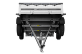 GARDEN TRAILER 264/2 KIPP MIT STÜTZRAD, GRAUE FLACHPLANE UND PLANENTRÄGER-Neu