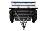 GARDEN TRAILER 264/2 KIPP MIT STÜTZRAD, PLANENTRÄGER UND BLAUER FLACHPLANE-Neu