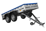 GARDEN TRAILER 264/2 KIPP MIT STÜTZRAD, PLANENTRÄGER UND BLAUER FLACHPLANE-Neu