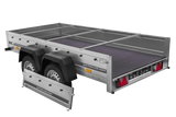 GARDEN TRAILER 264/2 KIPP MIT STÜTZRAD, PLANENTRÄGER UND BLAUER FLACHPLANE-Neu