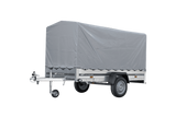 GARDEN TRAILER 264 KIPP MIT STÜTZRAD, H1100-HOCHSPRIEGEL UND GRAUER PLANE-Neu