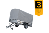 GARDEN TRAILER 264 KIPP MIT STÜTZRAD, H1100-HOCHSPRIEGEL UND GRAUER PLANE-Neu